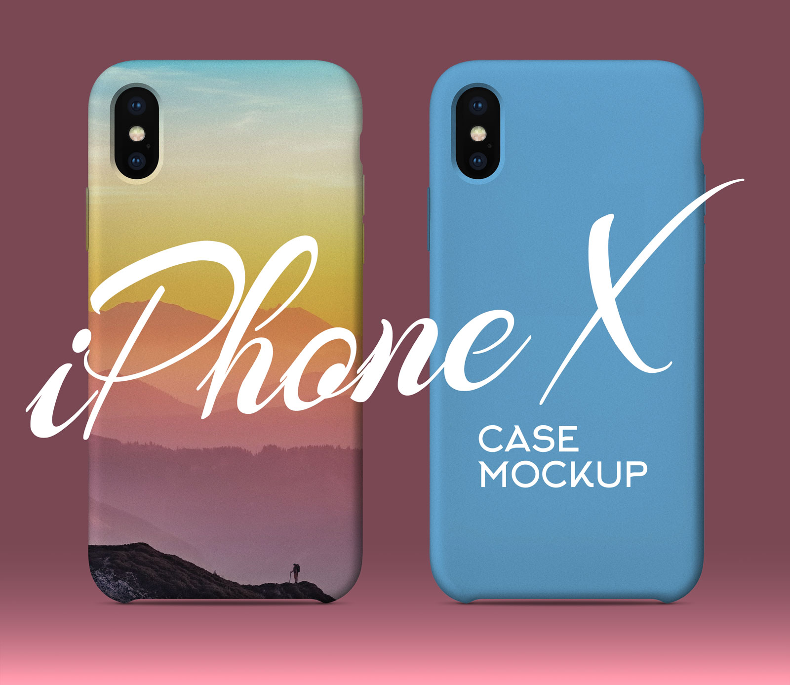 Download Free iPhone X Silicon Case Back Cover Mockup PSD - Good Mockups