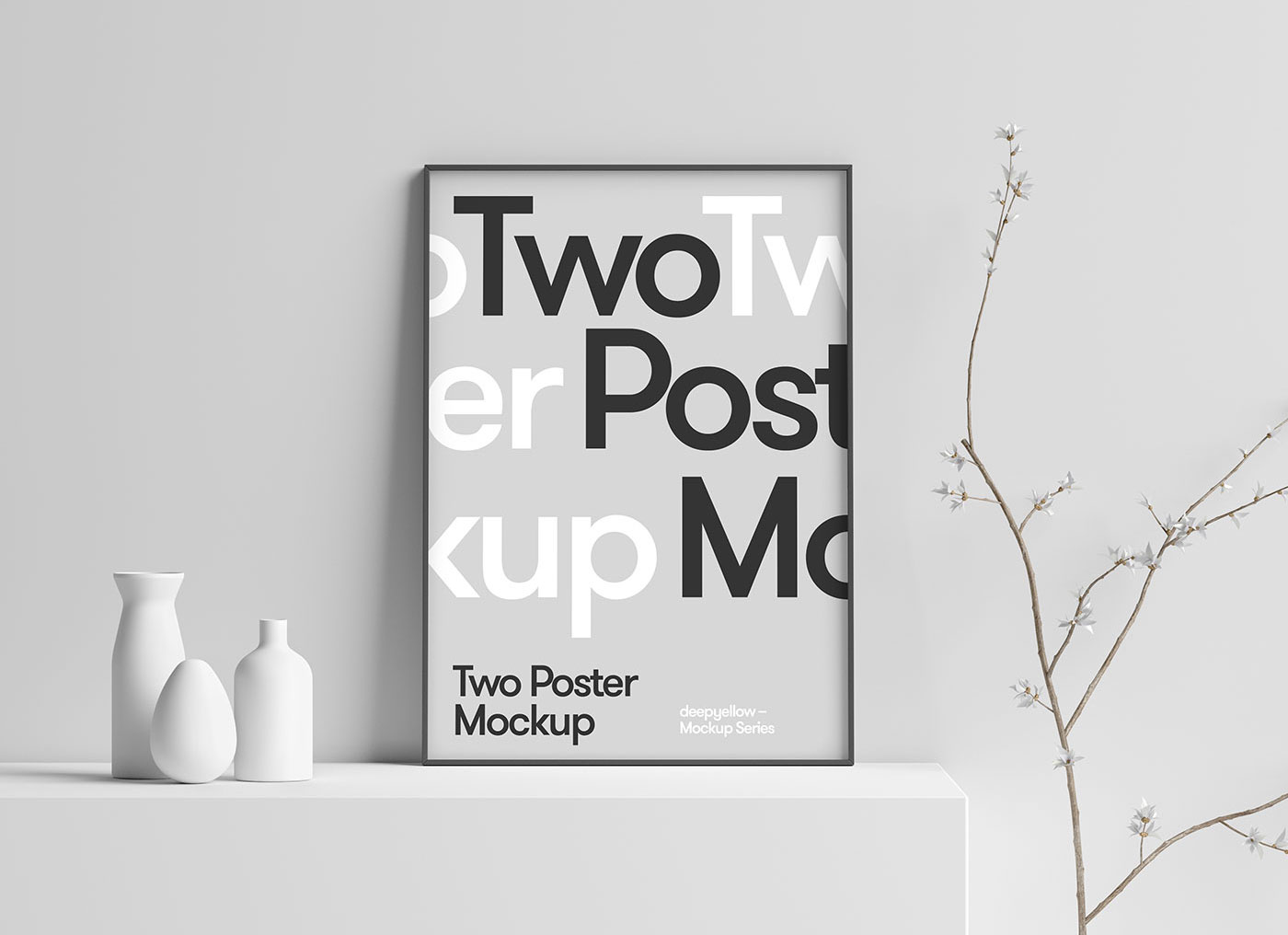 Free 3D Scene Photo / Poster Frame Mockup PSD - Good Mockups