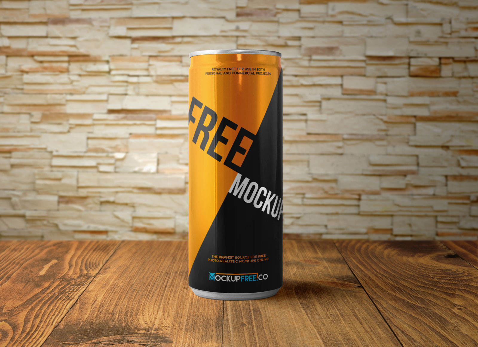 Download Free Energy Drink Tin Can Mockup PSD - Good Mockups