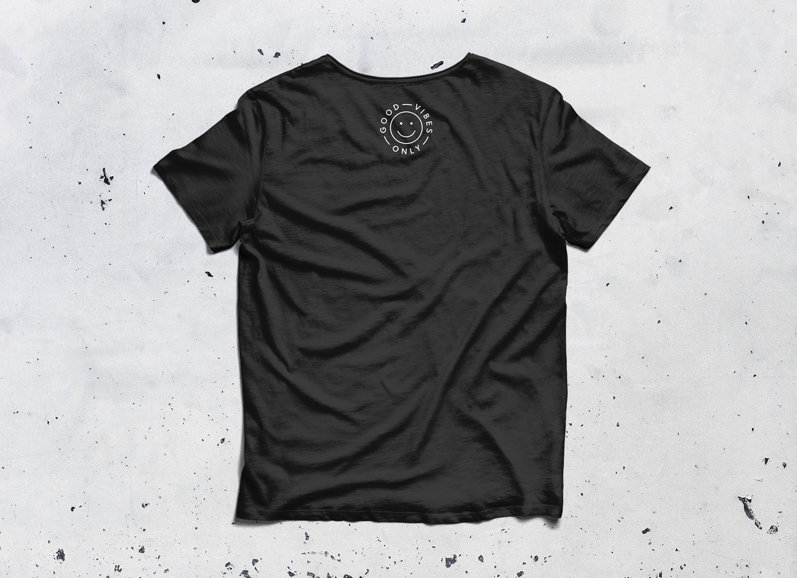 Download Free Half Sleeves Round Neck Black T-shirt Mockup PSD - Good Mockups