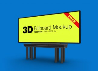 Free-Outdoor-Advertising-3D-Billboard-Mockup-PSD