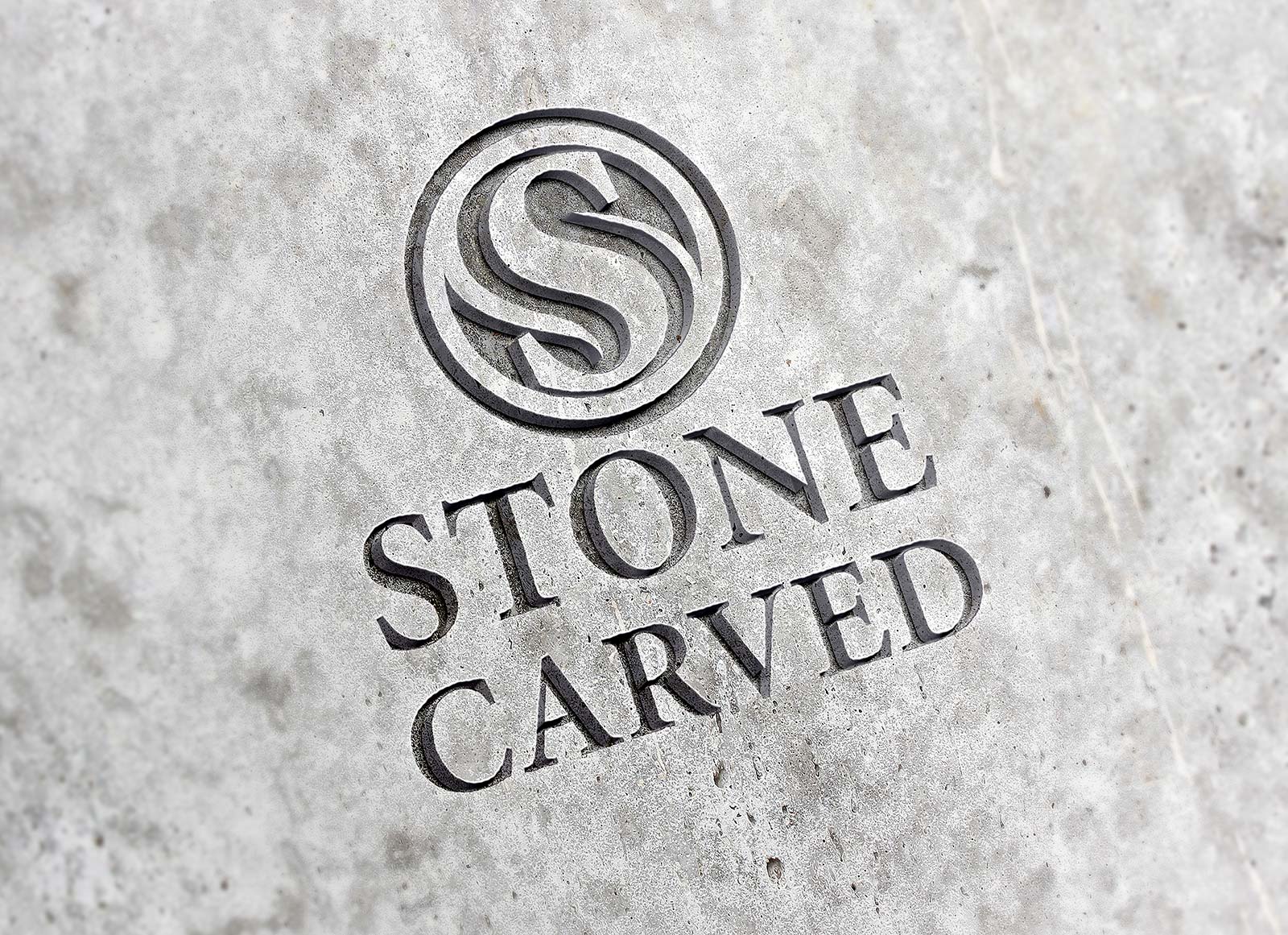 Free Stone Carved Logo Mockup Psd Good Mockups
