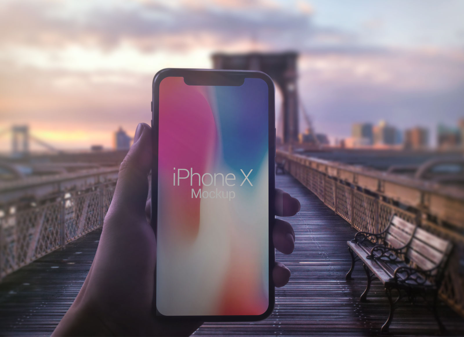 Download Free Apple iPhone X in Hand Photo Mockup PSD - Good Mockups