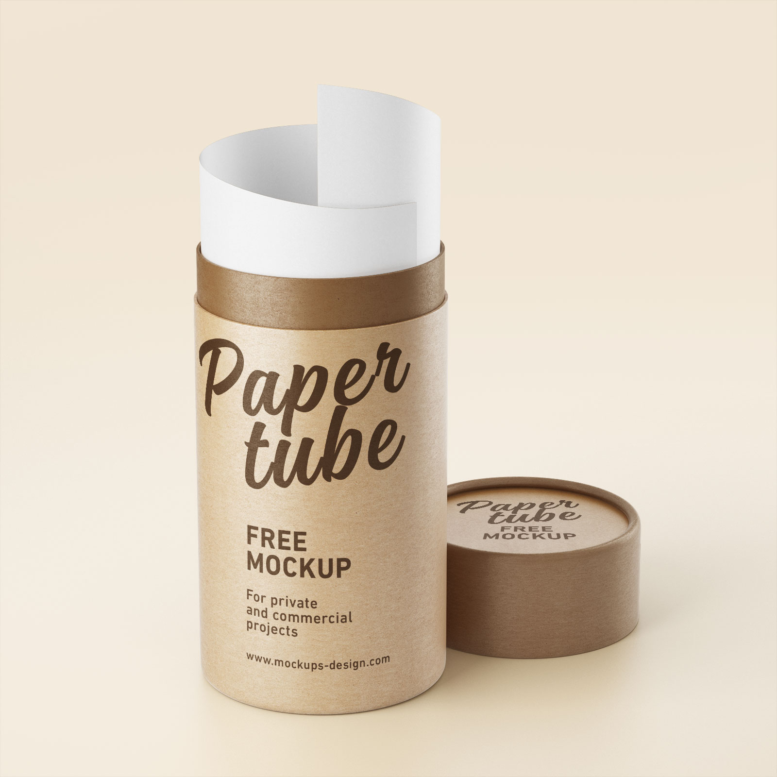 Download Free Paper Tube Packaging Mockup Psd Good Mockups