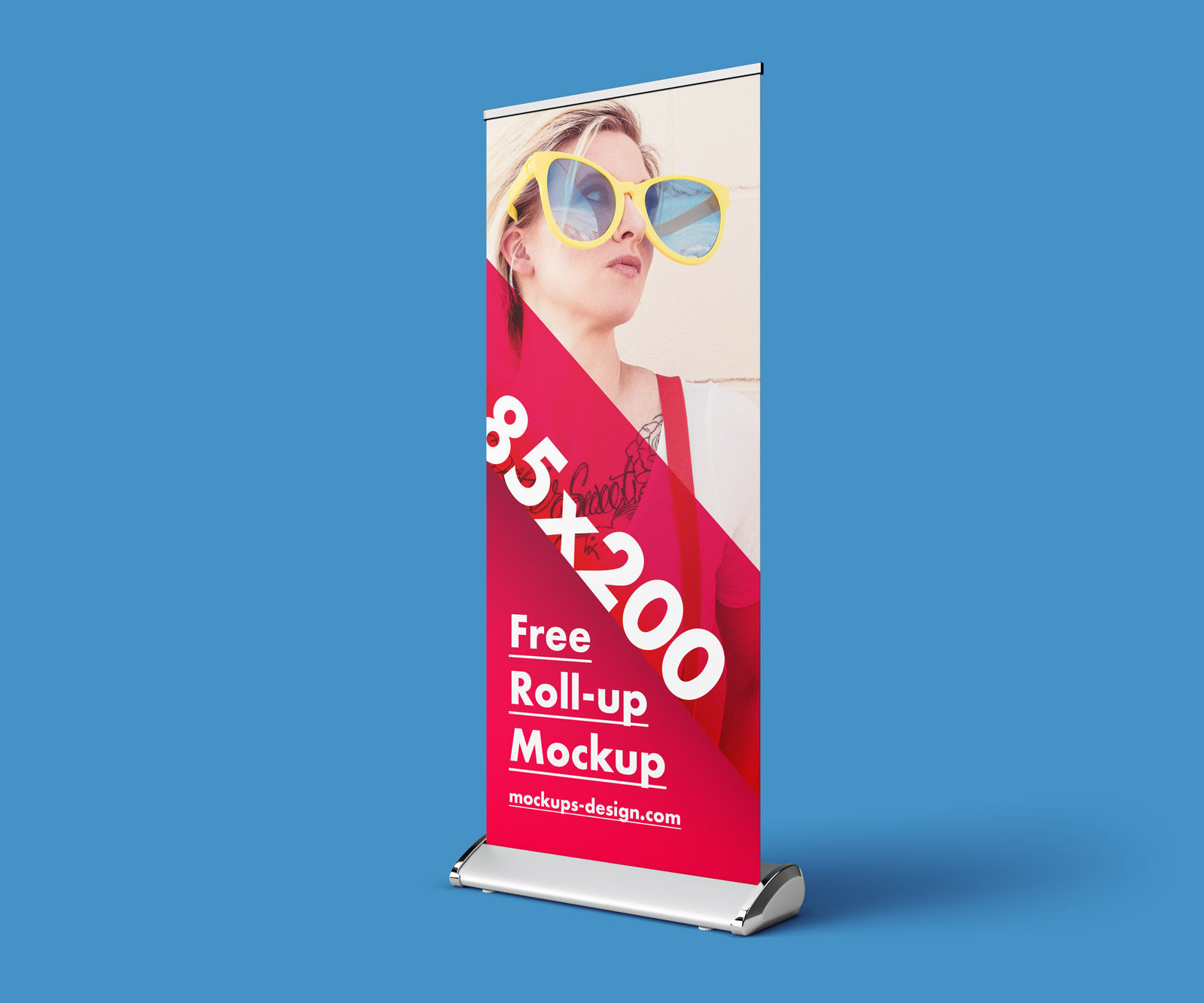 Download Free Premium Roll-up Banner Stand Mock-up PSD - Good Mockups