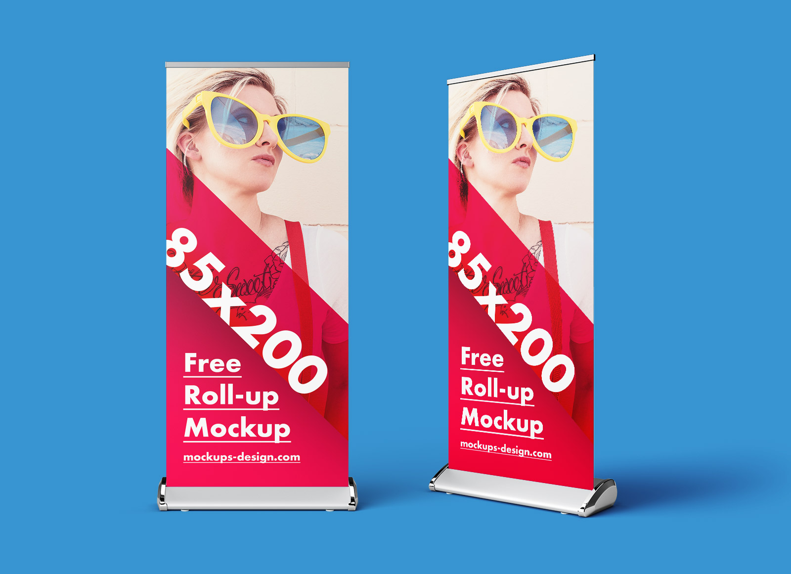 Download Free Premium Roll-up Banner Stand Mock-up PSD - Good Mockups