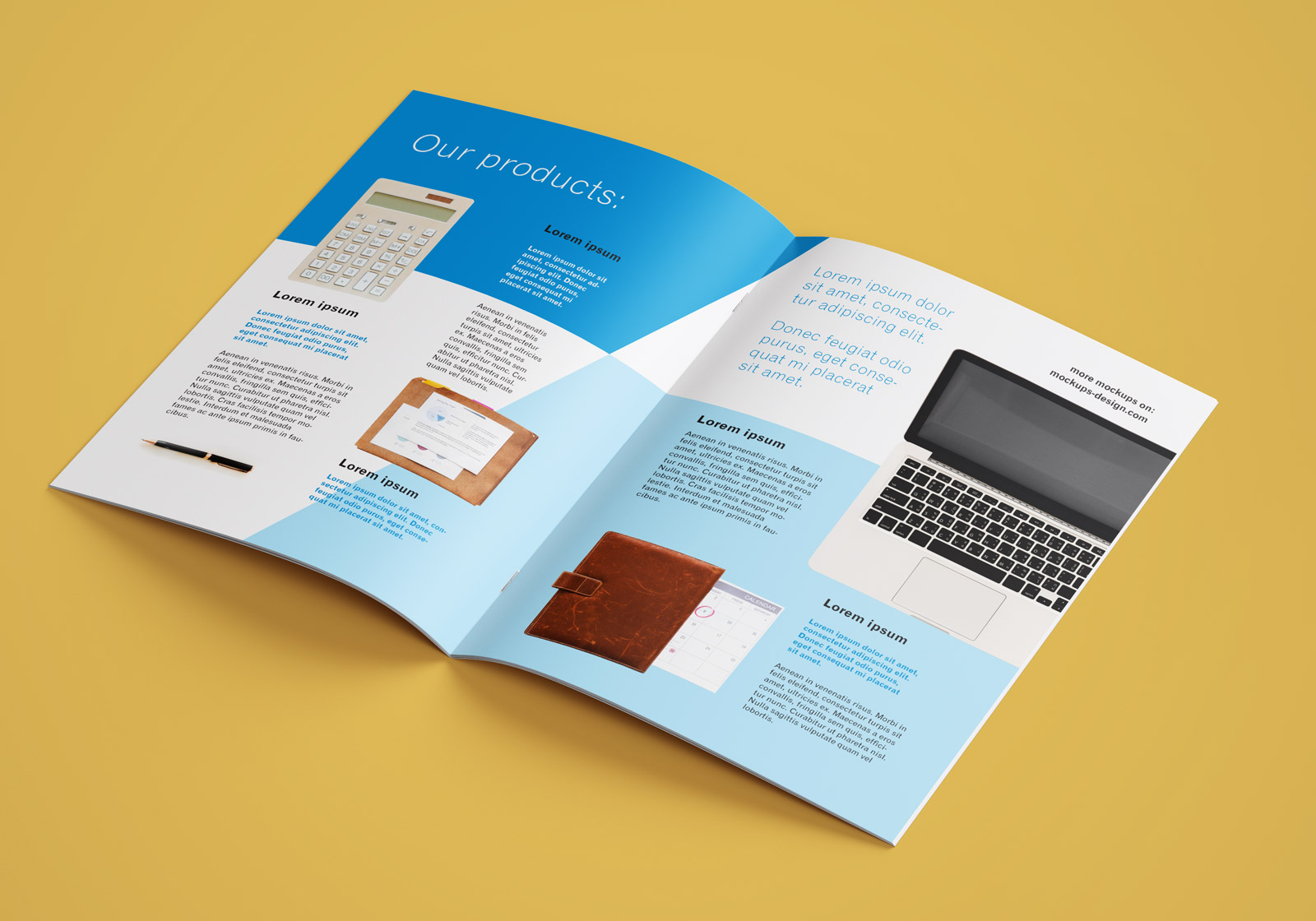 Free A4 Brochure Company Profile Mockup PSD (5)