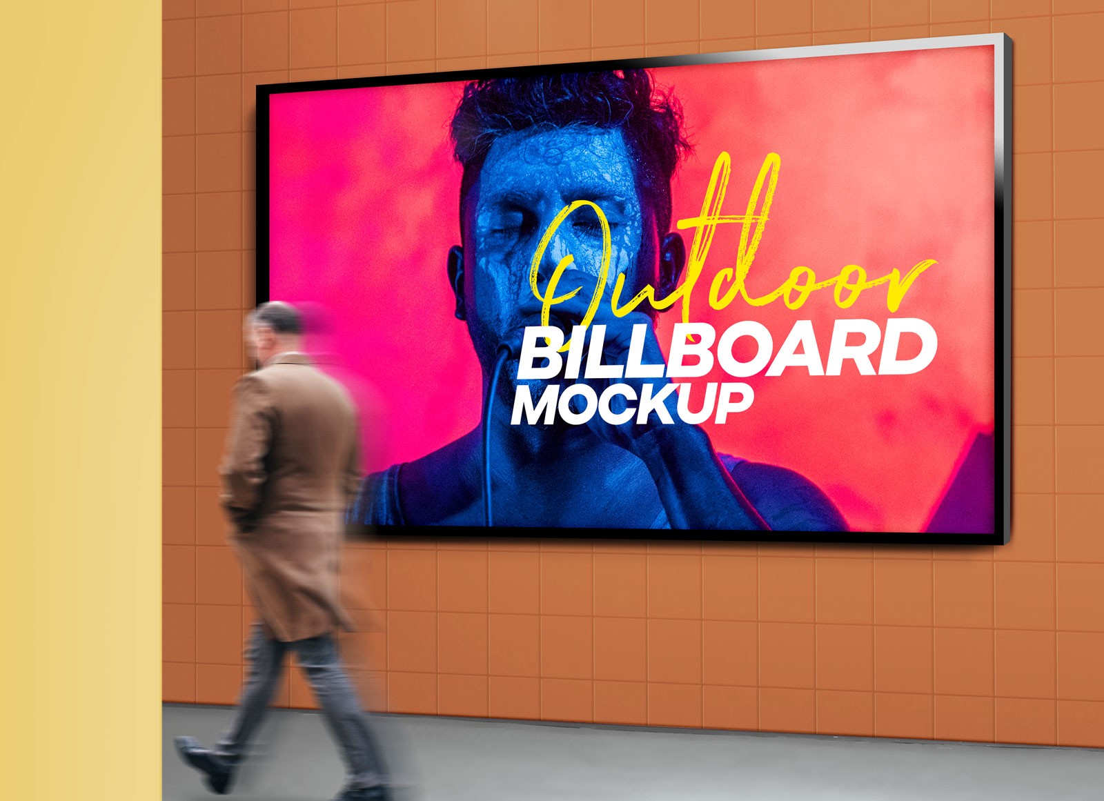 Free-Outdoor-Advertising-Wall-Mounted-Billboard-Mockup-PSD