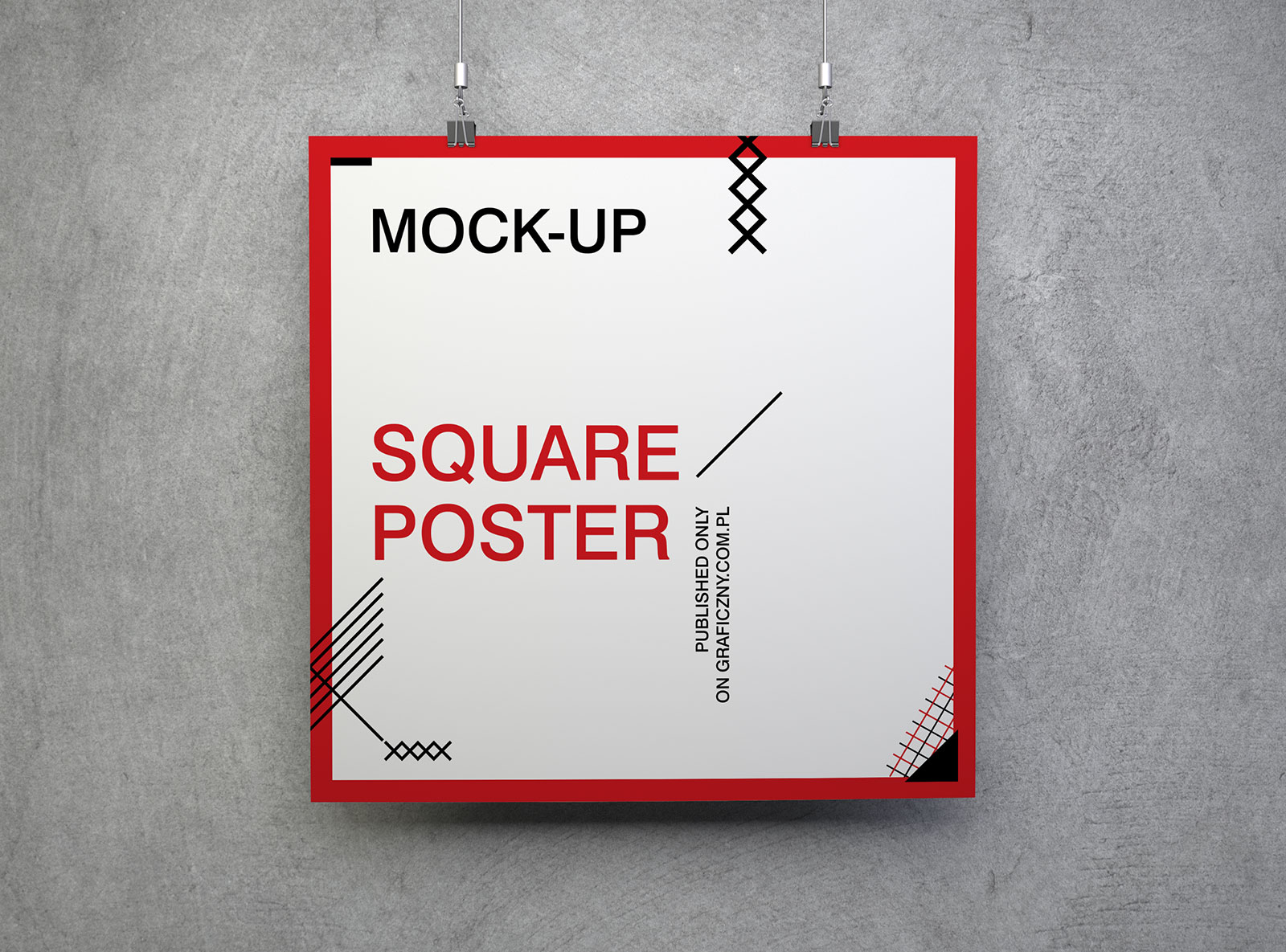 Download Free Hanging Vertical Square Horizontal Poster Mockup Psd Set Good Mockups PSD Mockup Templates