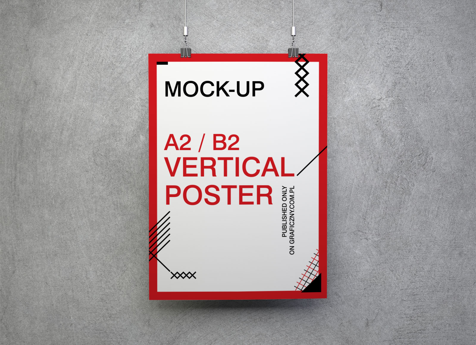 Download Free Hanging Vertical Square Horizontal Poster Mockup Psd Set Good Mockups PSD Mockup Templates