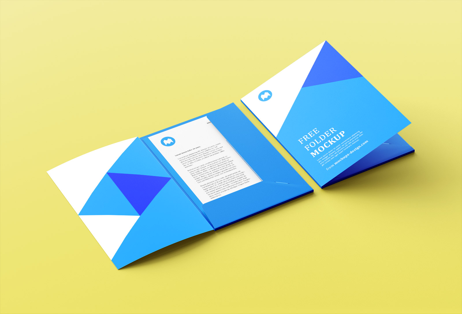 Free A4 Paper Folder Mockup (PSD)