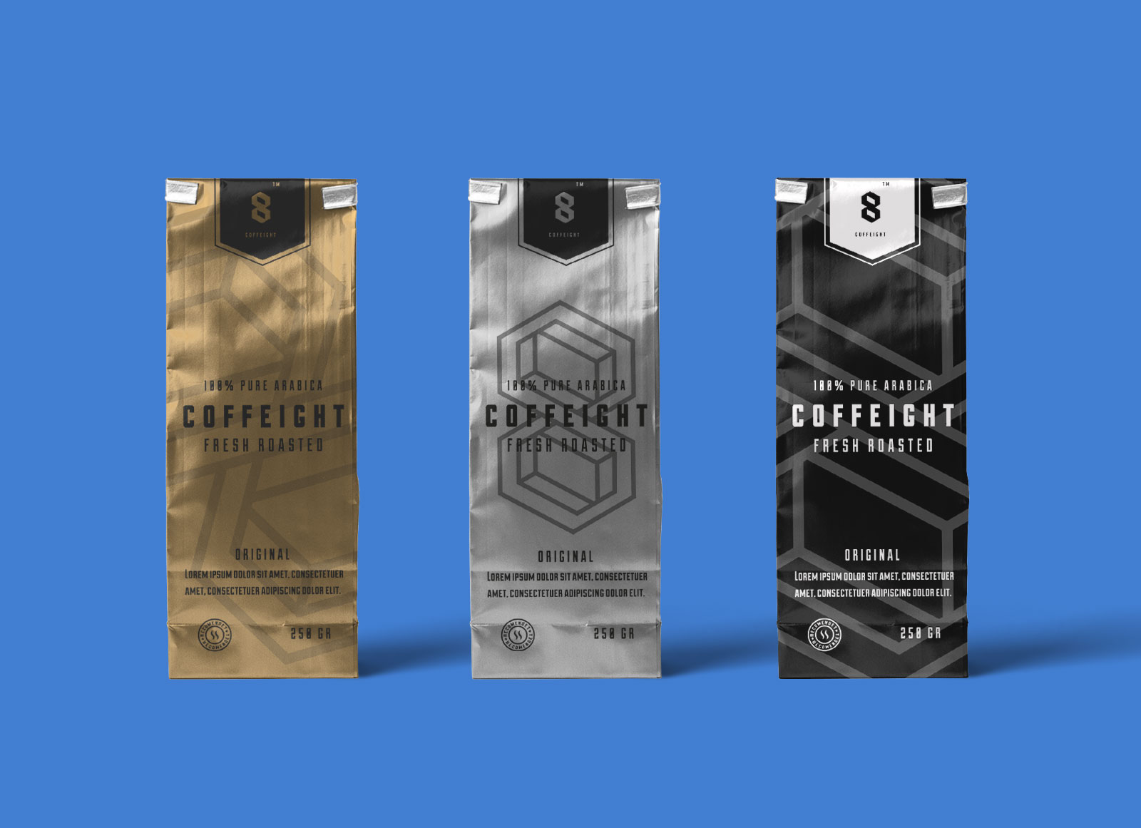 Download Free Aluminium Coffee Bag Packaging Mockup PSD - Good Mockups