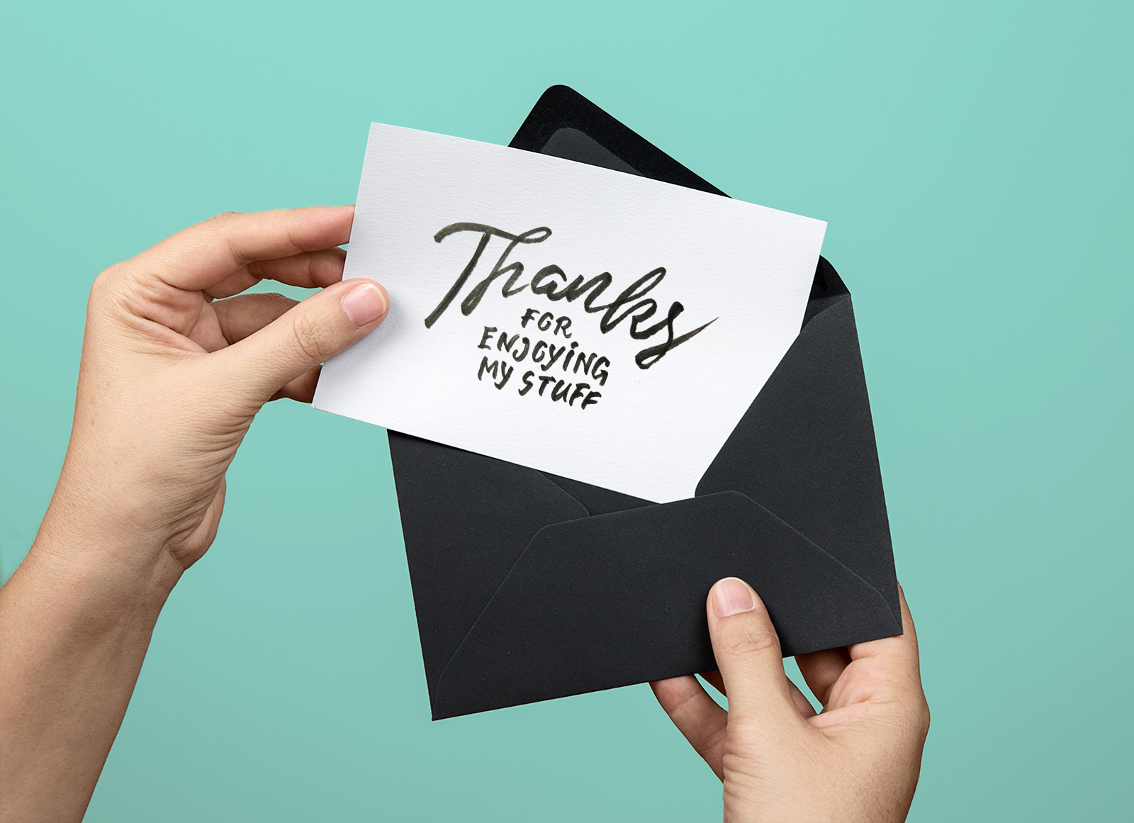 Download Free Hand Holding Greeting Card PSD Mockup - Good Mockups