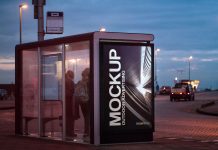 Download Free Bus Shelter Roadside Billboard Mockup Psd Good Mockups PSD Mockup Templates