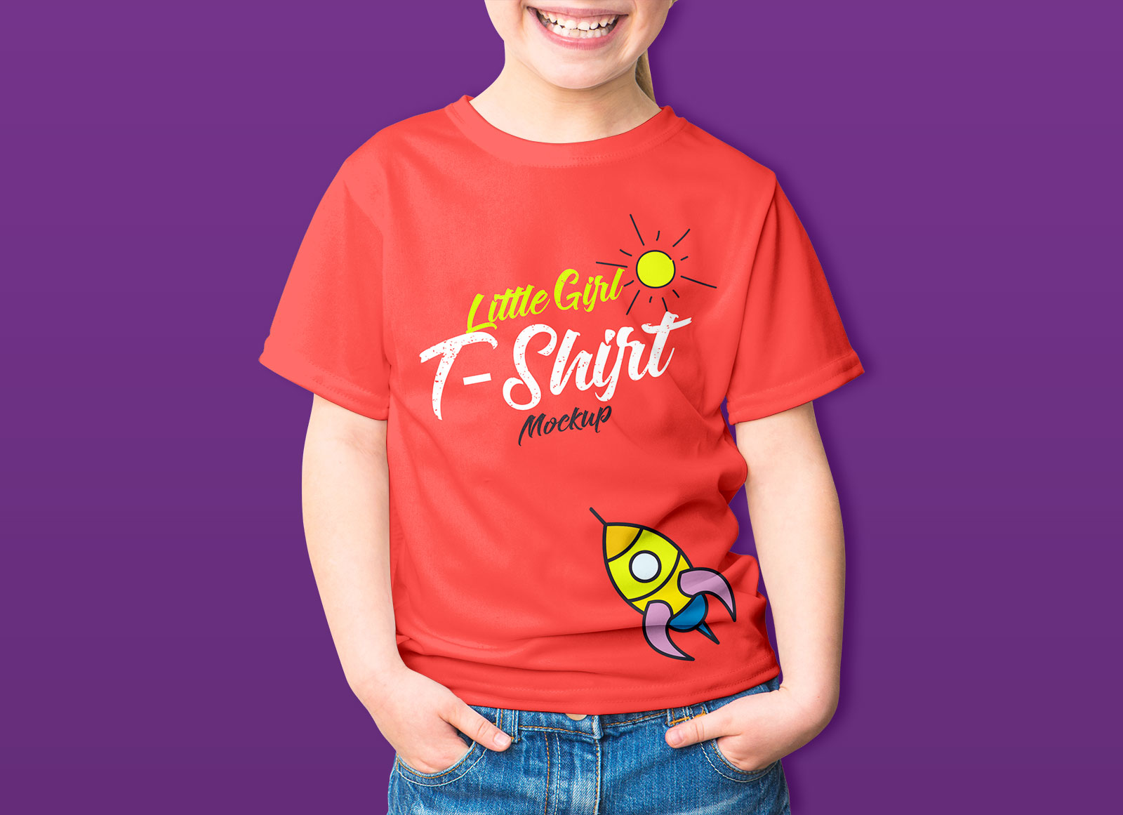 Free-Little-Girl-Kids-T-Shirt-Mockup-PSD