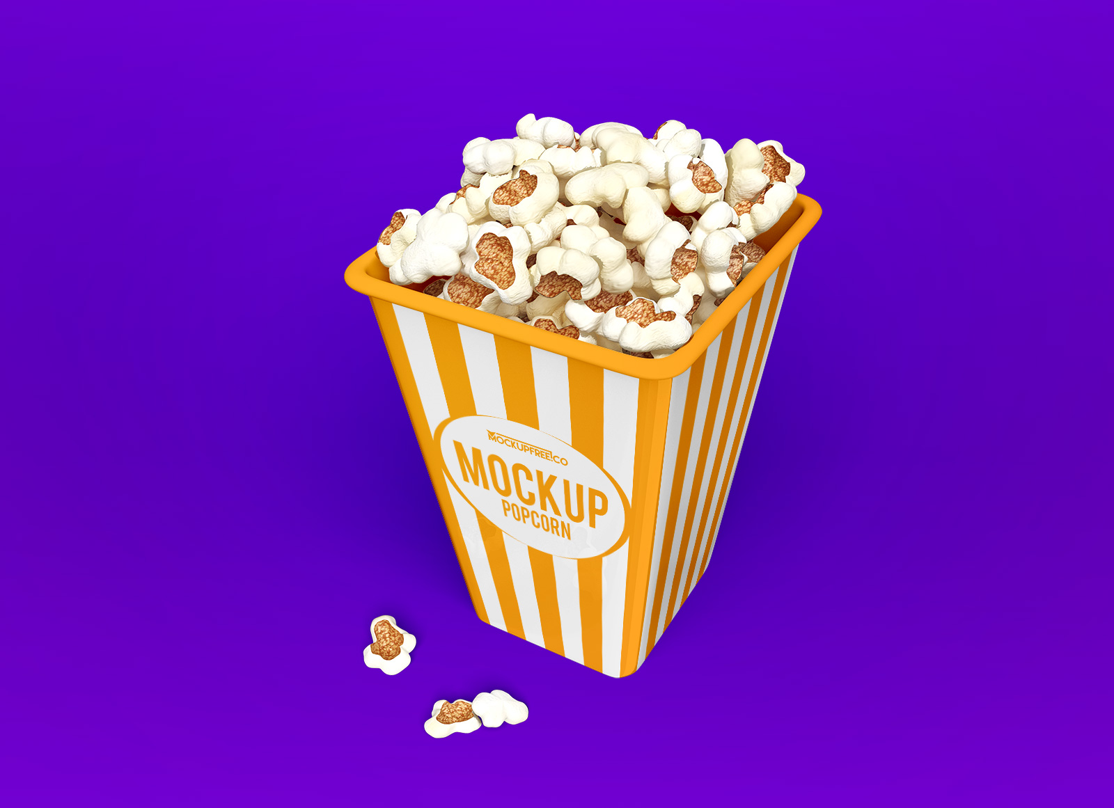 Free Popcorn Box Packaging Mockup PSD Set