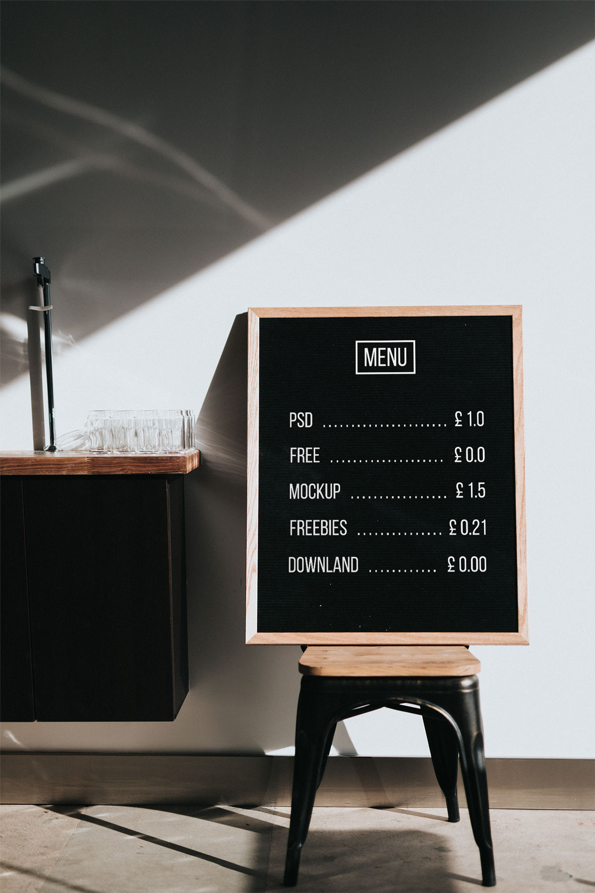 Free Restaurant Menu Chalkboard Mockup PSD - Good Mockups