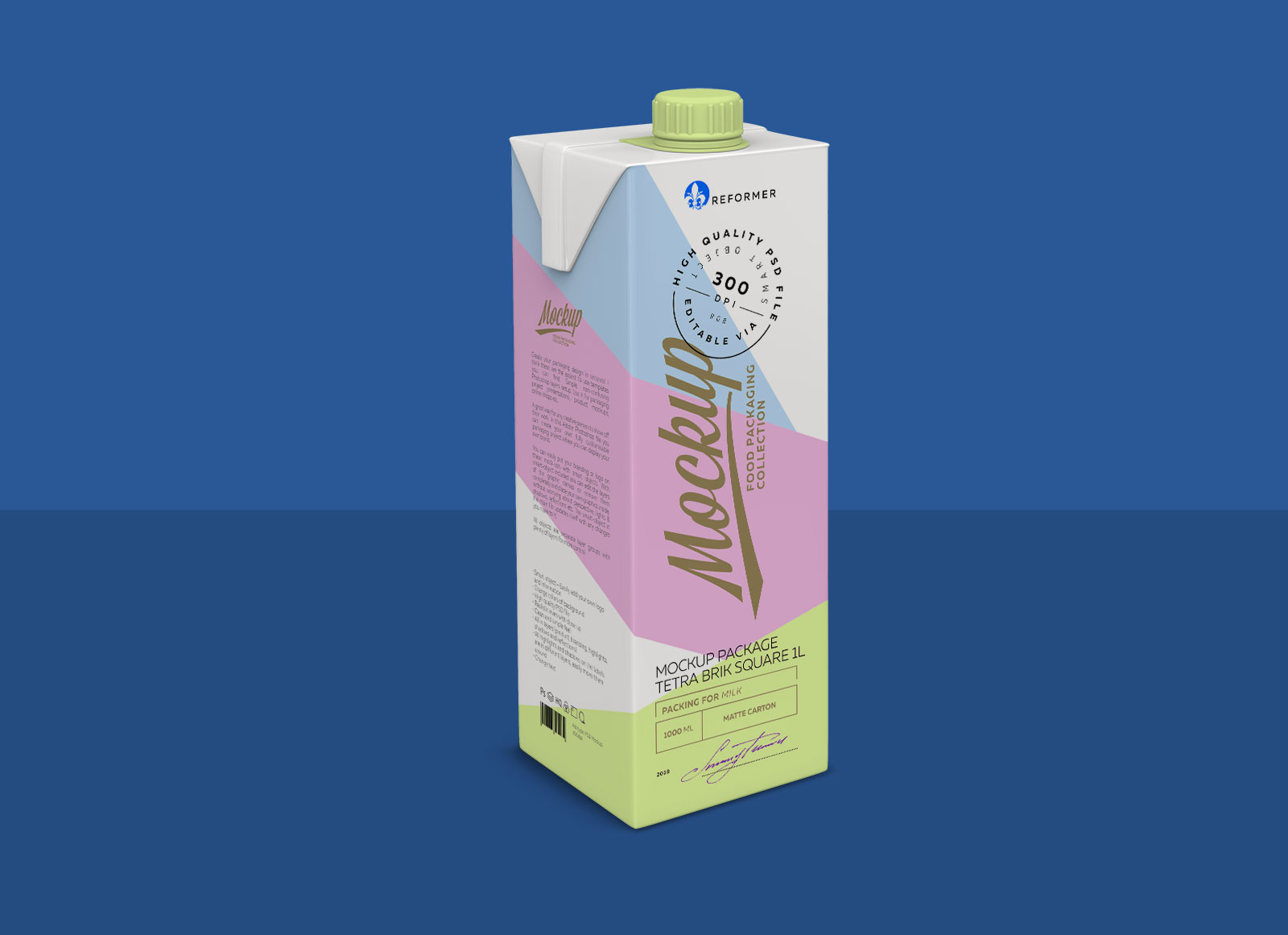 Download Free Tetra Brik Square Milk / Juice Packaging Mockup PSD - Good Mockups