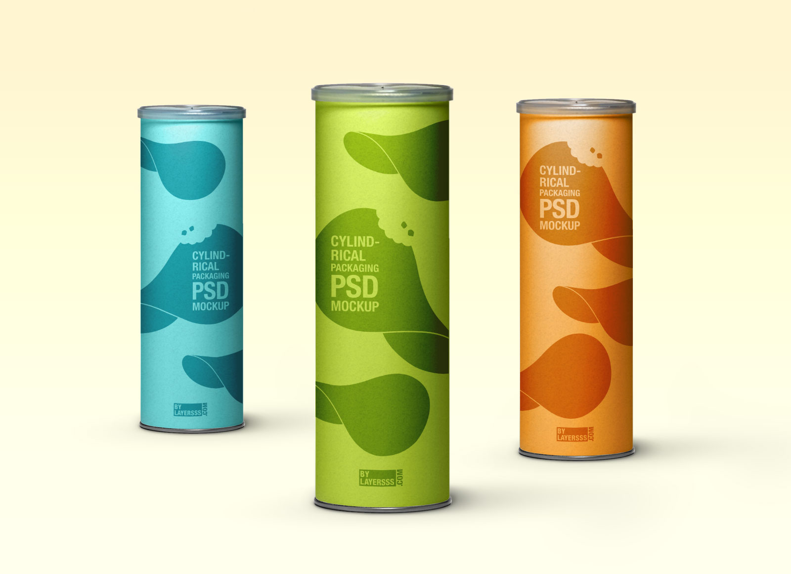 Download Free Cylinder Tube Chips Packaging Mockup PSD - Good Mockups