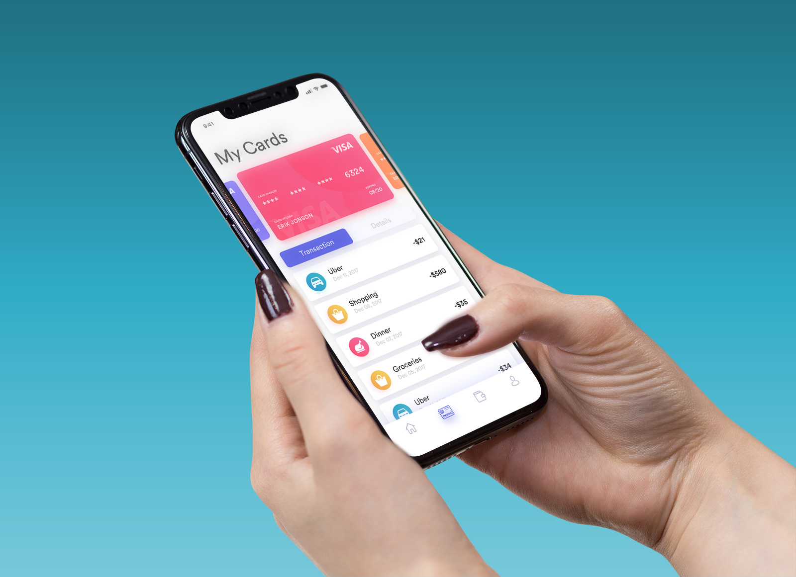 Free Iphone X In Female Hand Mockup Psd Good Mockups