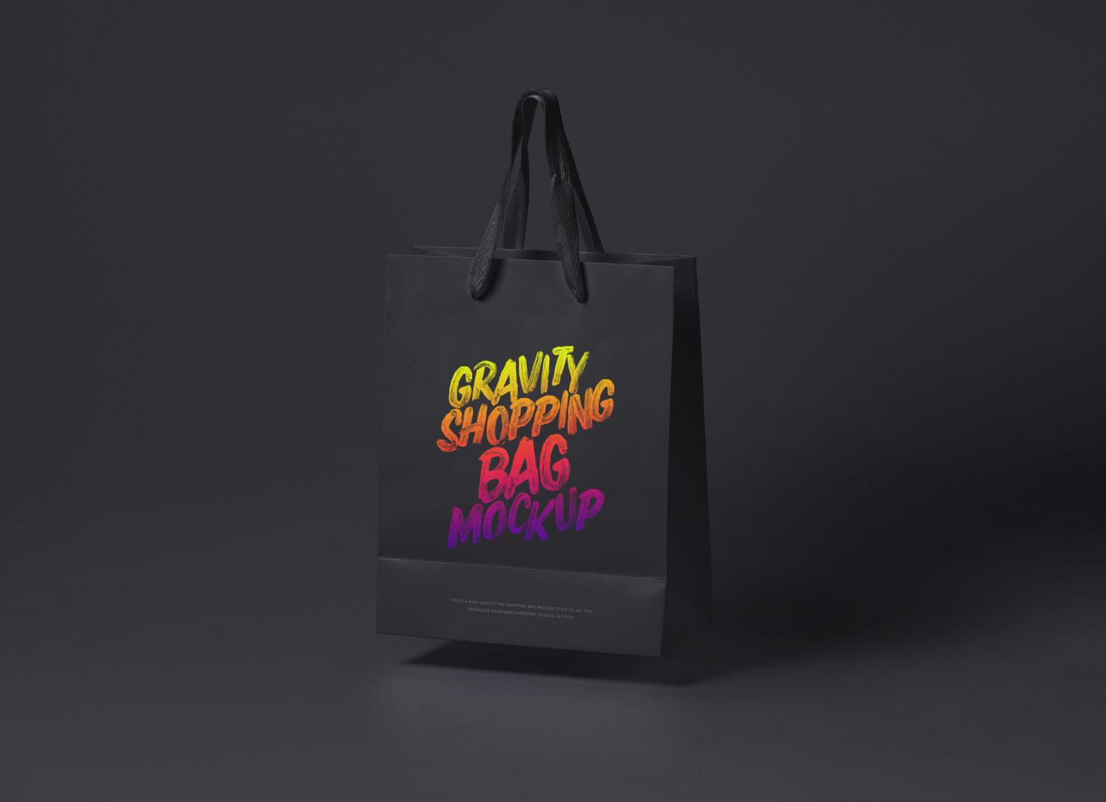 Download Free Black White Floating Shopping Bag Mockup Psd Good Mockups PSD Mockup Templates