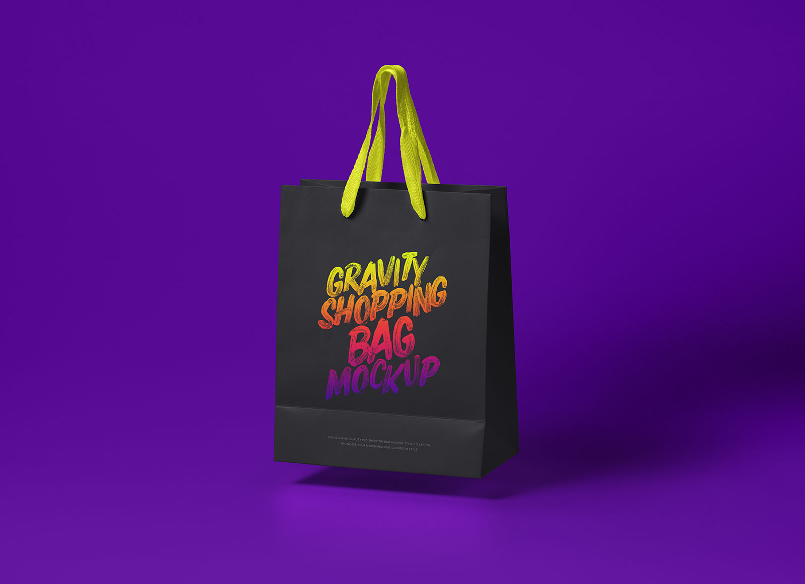 Free Gravity Paper Shopping Bag Packaging Mockup PSD - Good Mockups