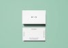 Free Simple Front Back Business Card Mockup PSD