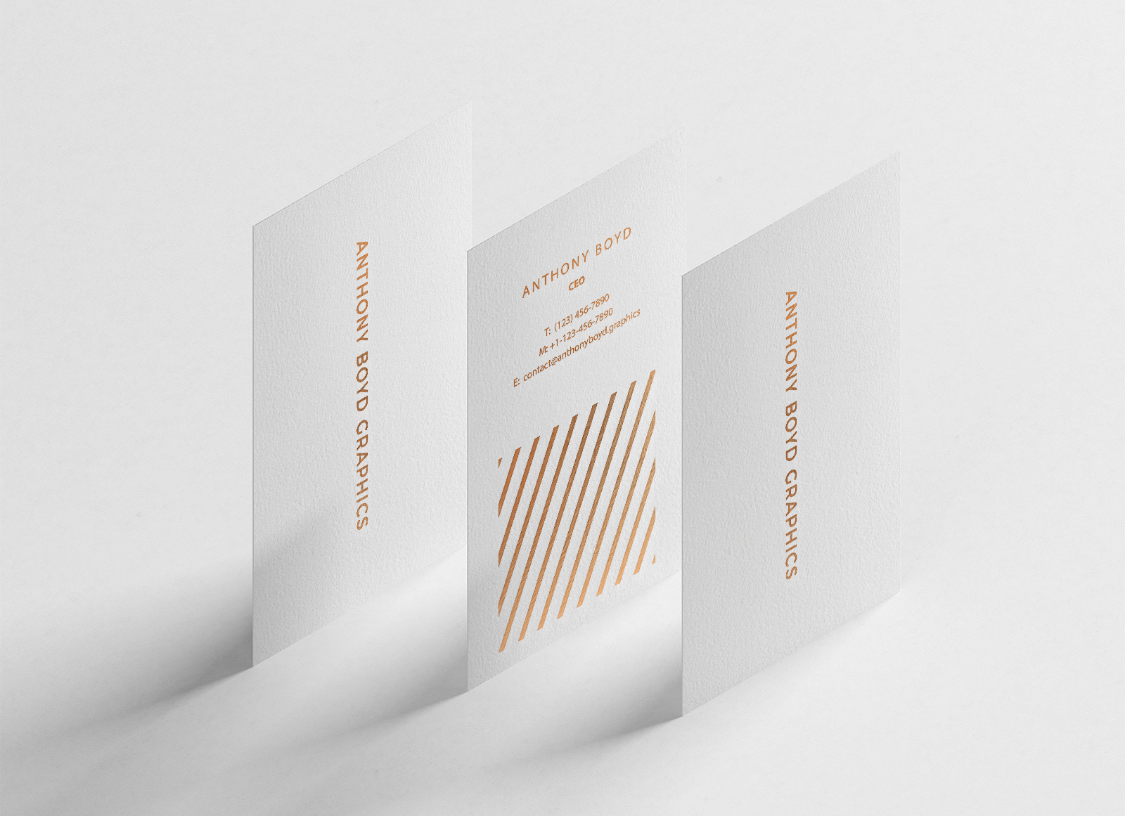 Download Free Vertical White Business Card Mockup Psd With Foil Good Mockups PSD Mockup Templates