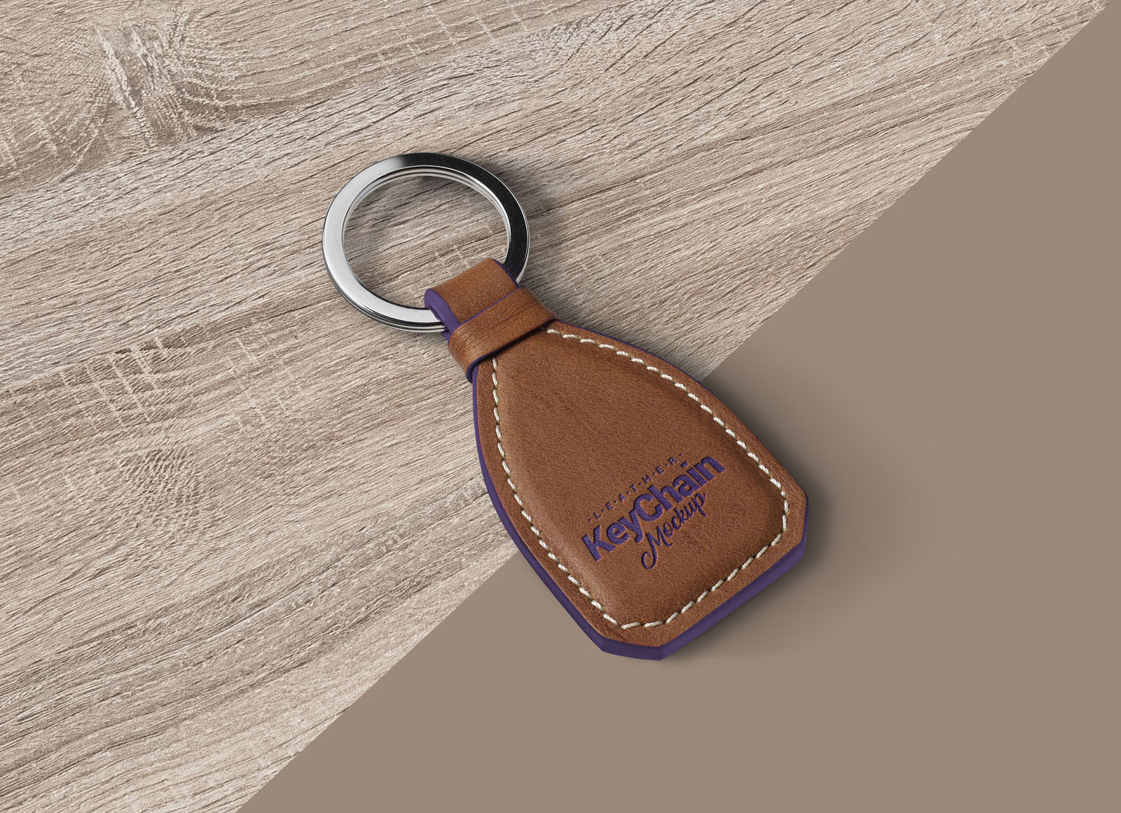 Free Leather Keychain Mockup PSD - Good Mockups