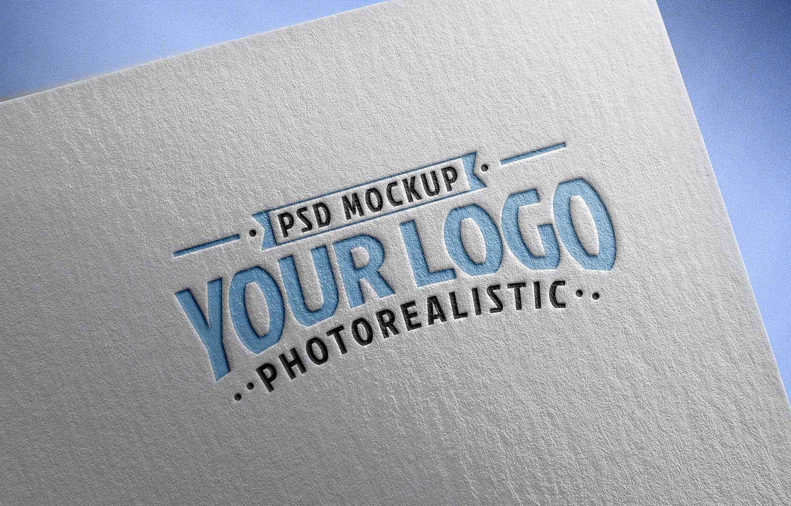 Download Free Logo Mockup Psd On Textured Paper Good Mockups