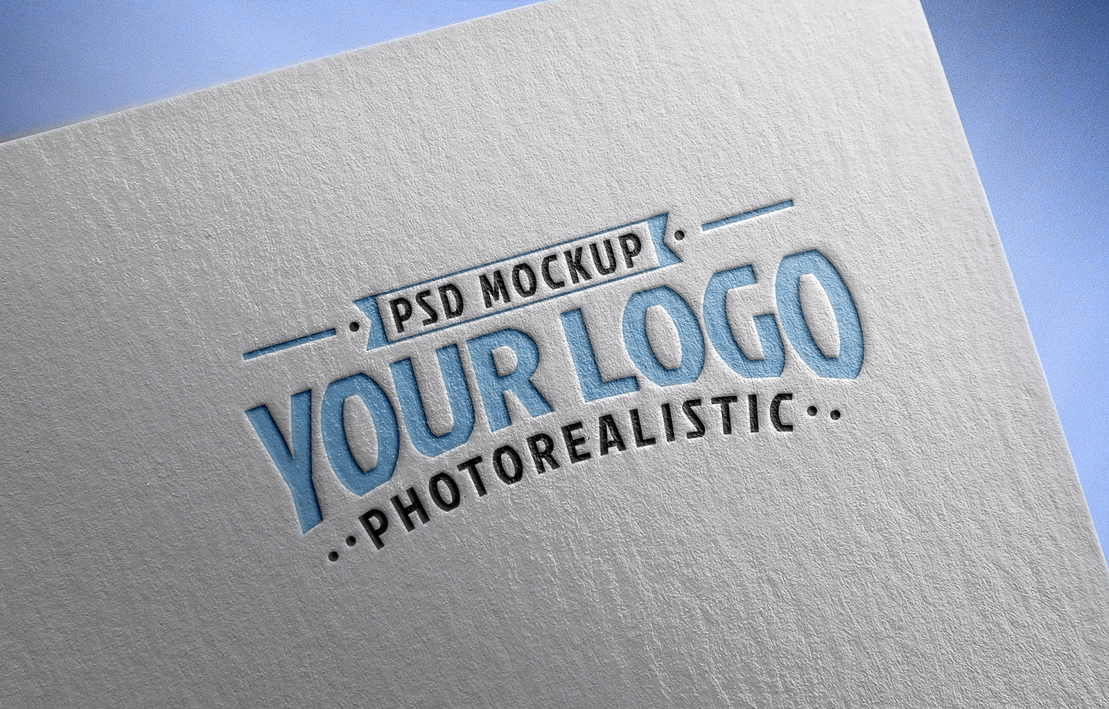 Free Logo Mockup PSD on Textured Paper - Good Mockups