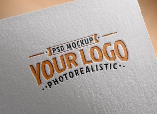 Free-Logo-Mockup-PSD-on-Textured-paper