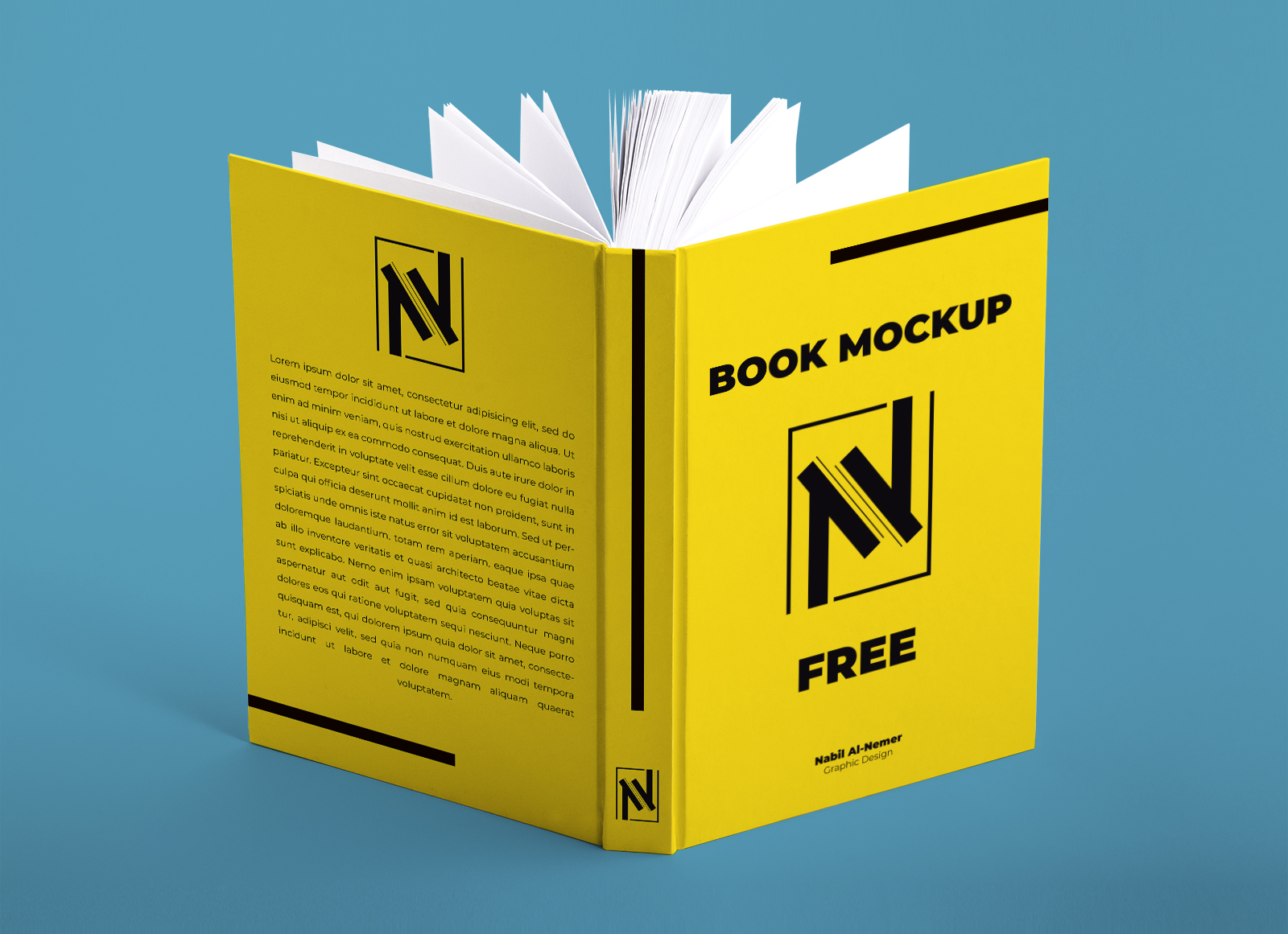 Free Open Hardcover Book Mockup PSD - Good Mockups