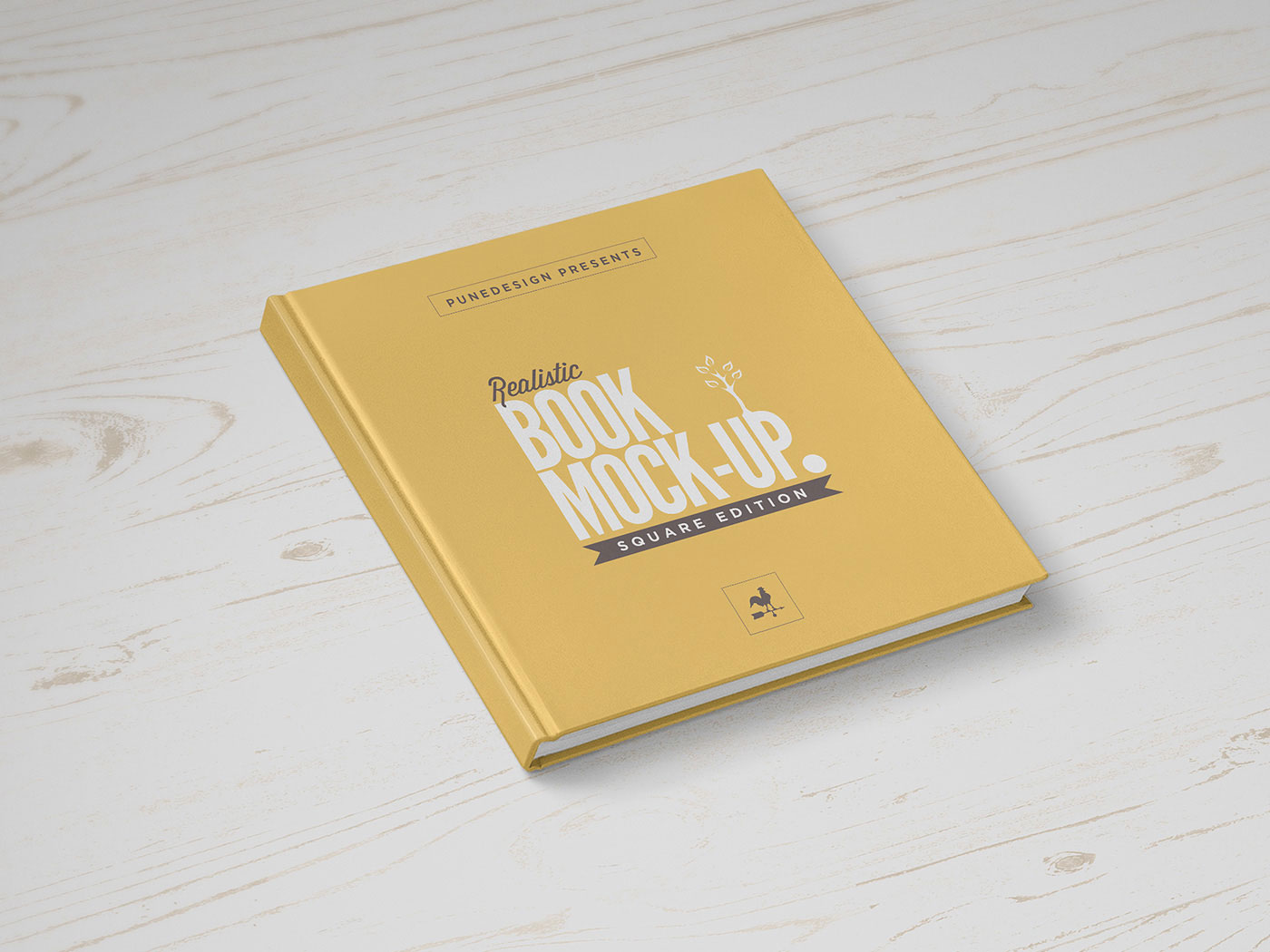 Download Free Square Hardcover Title & Opened Book Mockup PSD - Good Mockups