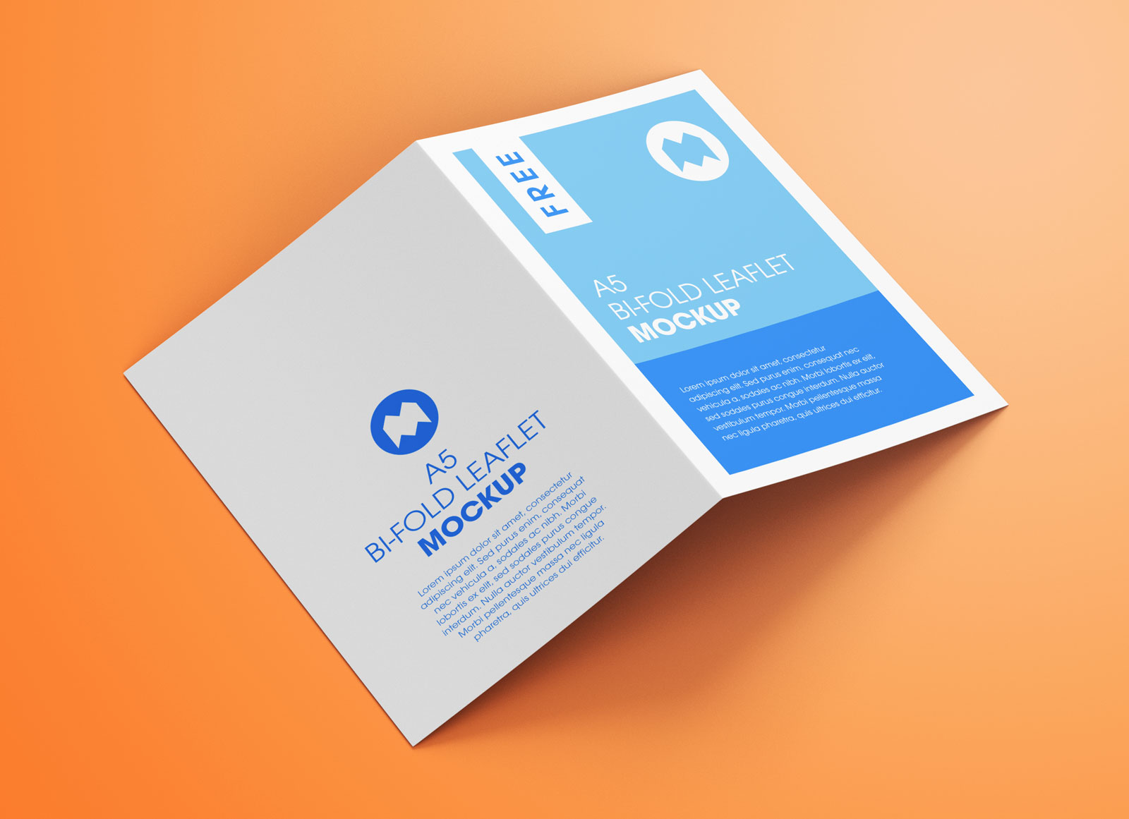 Free A5 Bi Fold Brochure Leaflet Pamphlet Mockup Psd Set Good Mockups