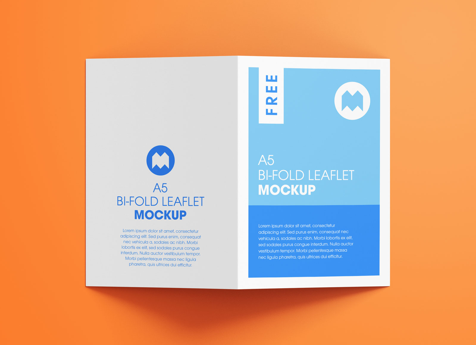 Download Free A5 Bi Fold Brochure Leaflet Pamphlet Mockup Psd Set Good Mockups PSD Mockup Templates