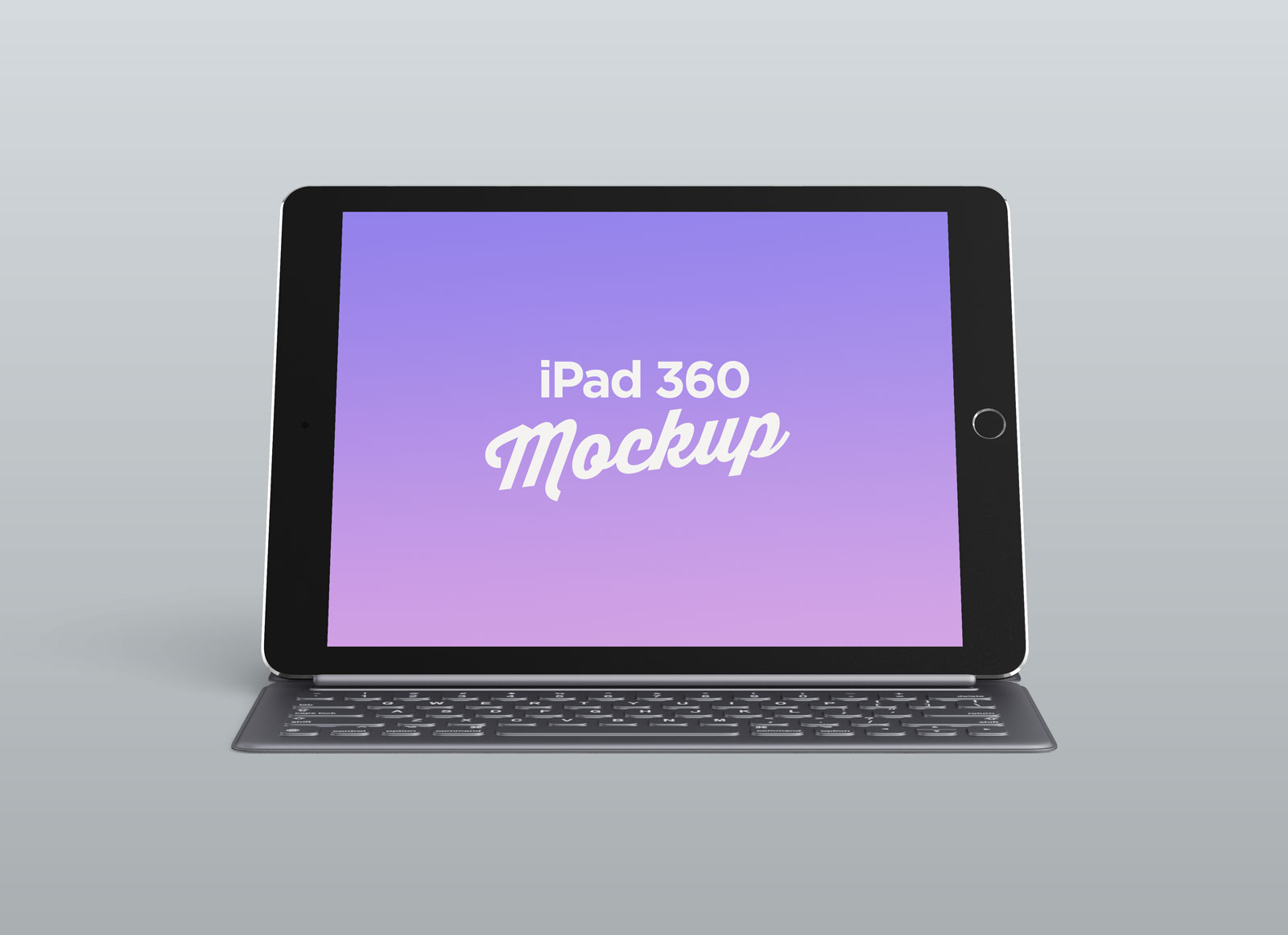 Free-Apple-iPad-Pro-12.9-inches-With-Keyboard-Mockup-PSD