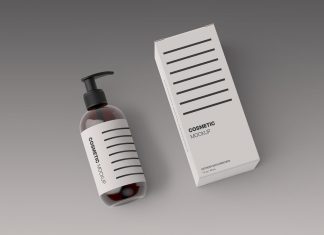 Free-Cosmetic-Spray-Bottle-&-Box-Packaging-Mockup-PSD