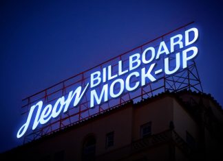 Free-Electronic-Neon-Sign-Billboard-Mockup-PSD-2