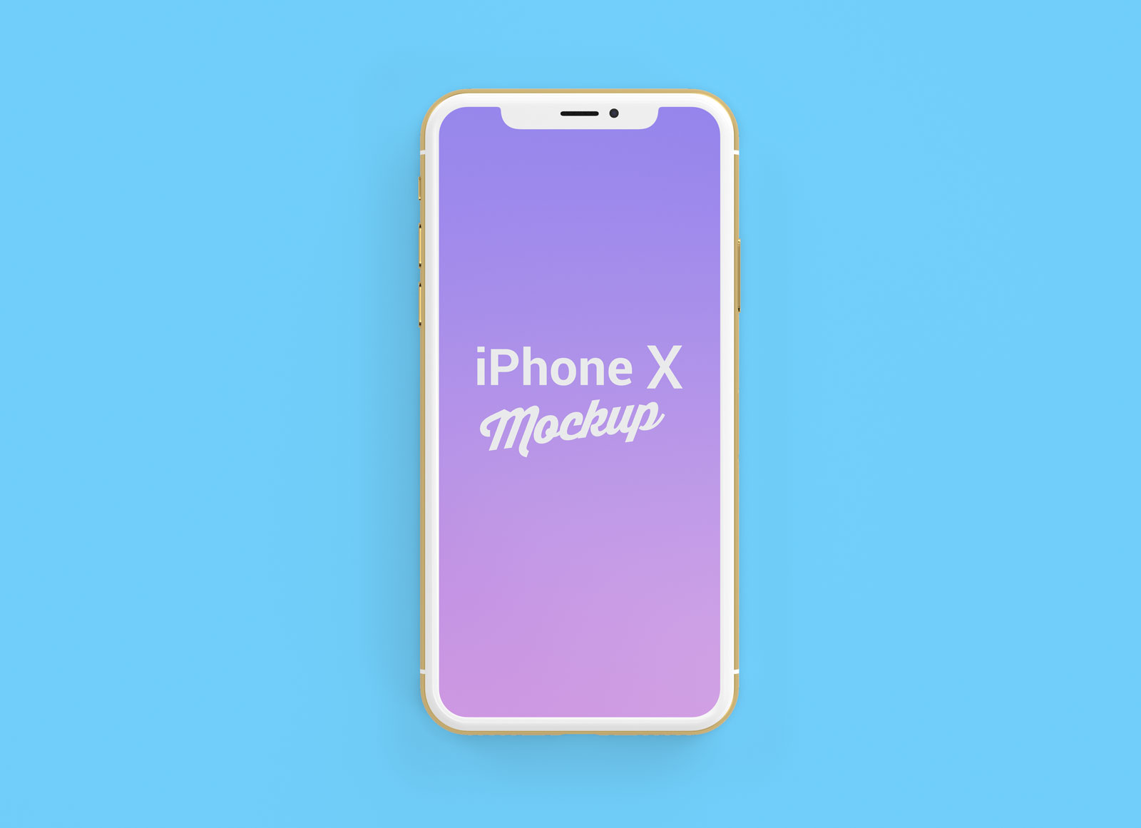 Download Free Gold iPhone X Mockup PSD - Good Mockups