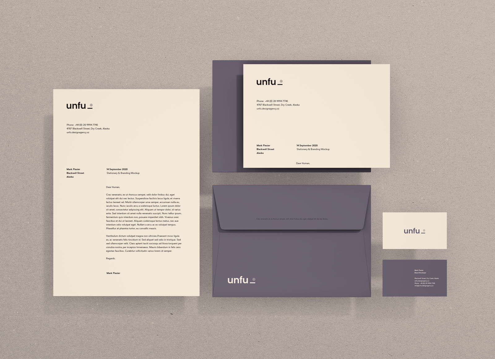 Free Simple Branding Stationery Mockup PSD - Good Mockups