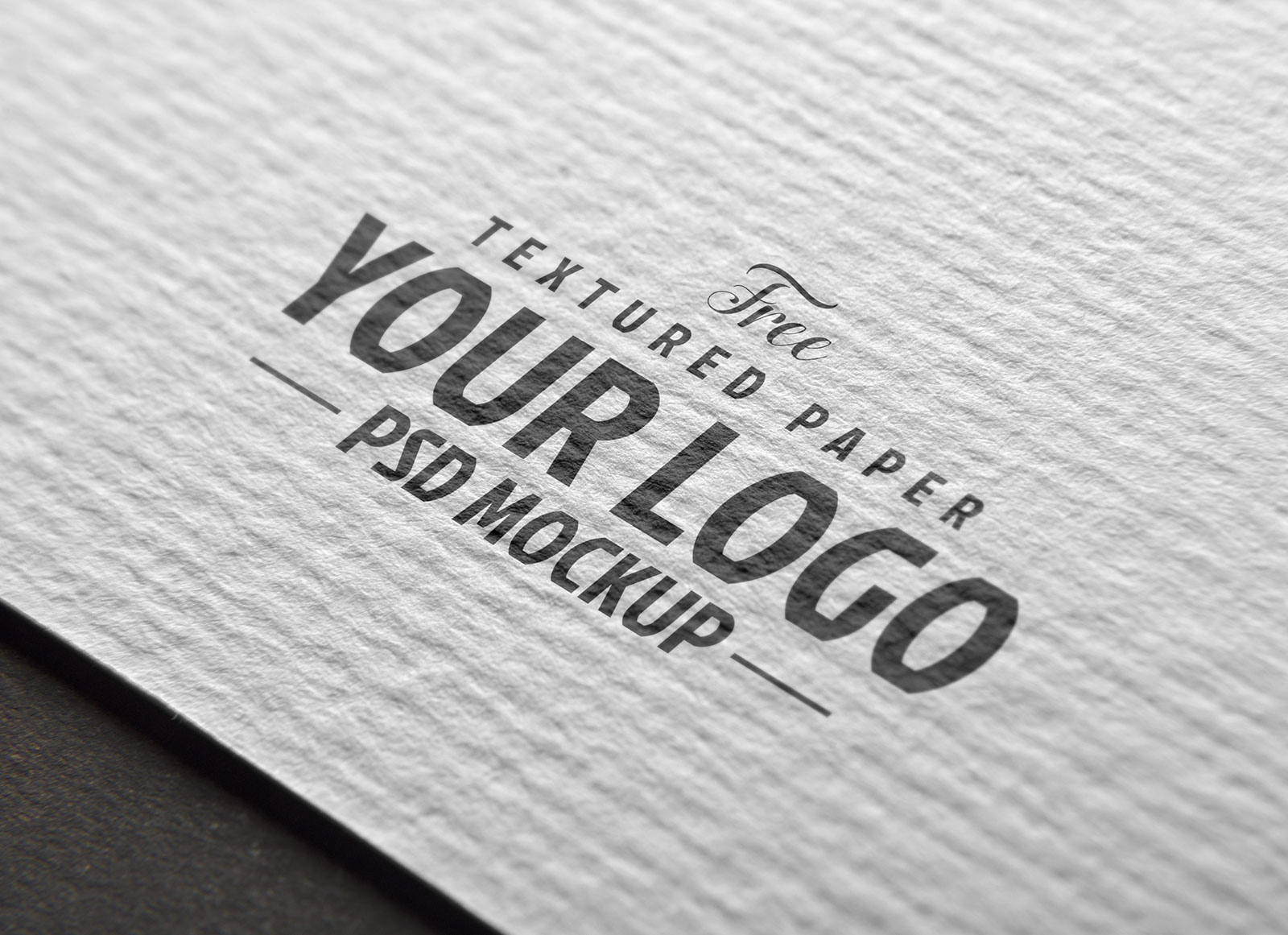 Free Textured Paper Logo Mockup PSD Set (2)