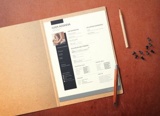 Free U.S. Paper Letter Size Mockup For Business Document, Letterhead or Resume