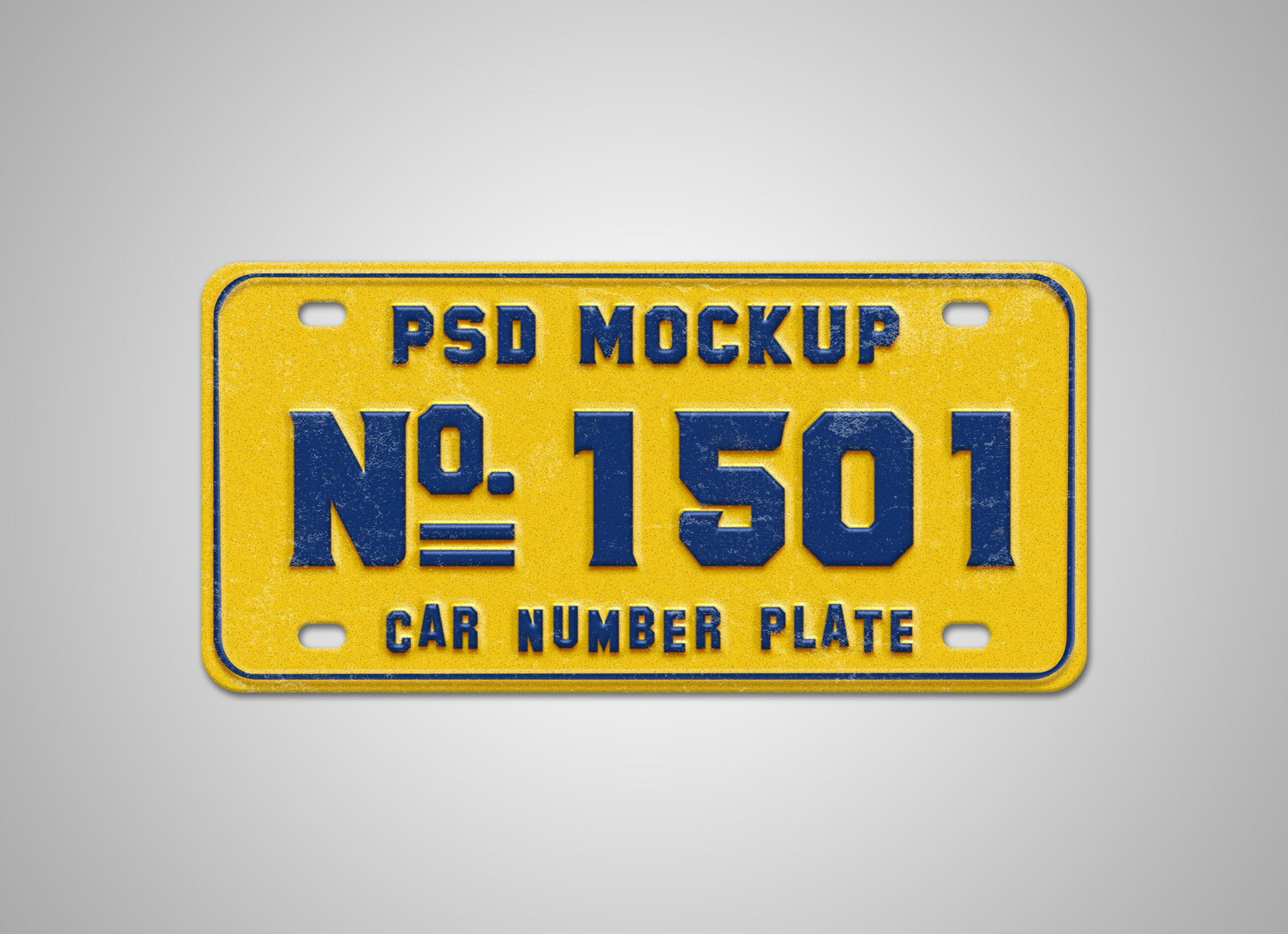 Download Free Steel Car Number Plate Mockup Psd Good Mockups