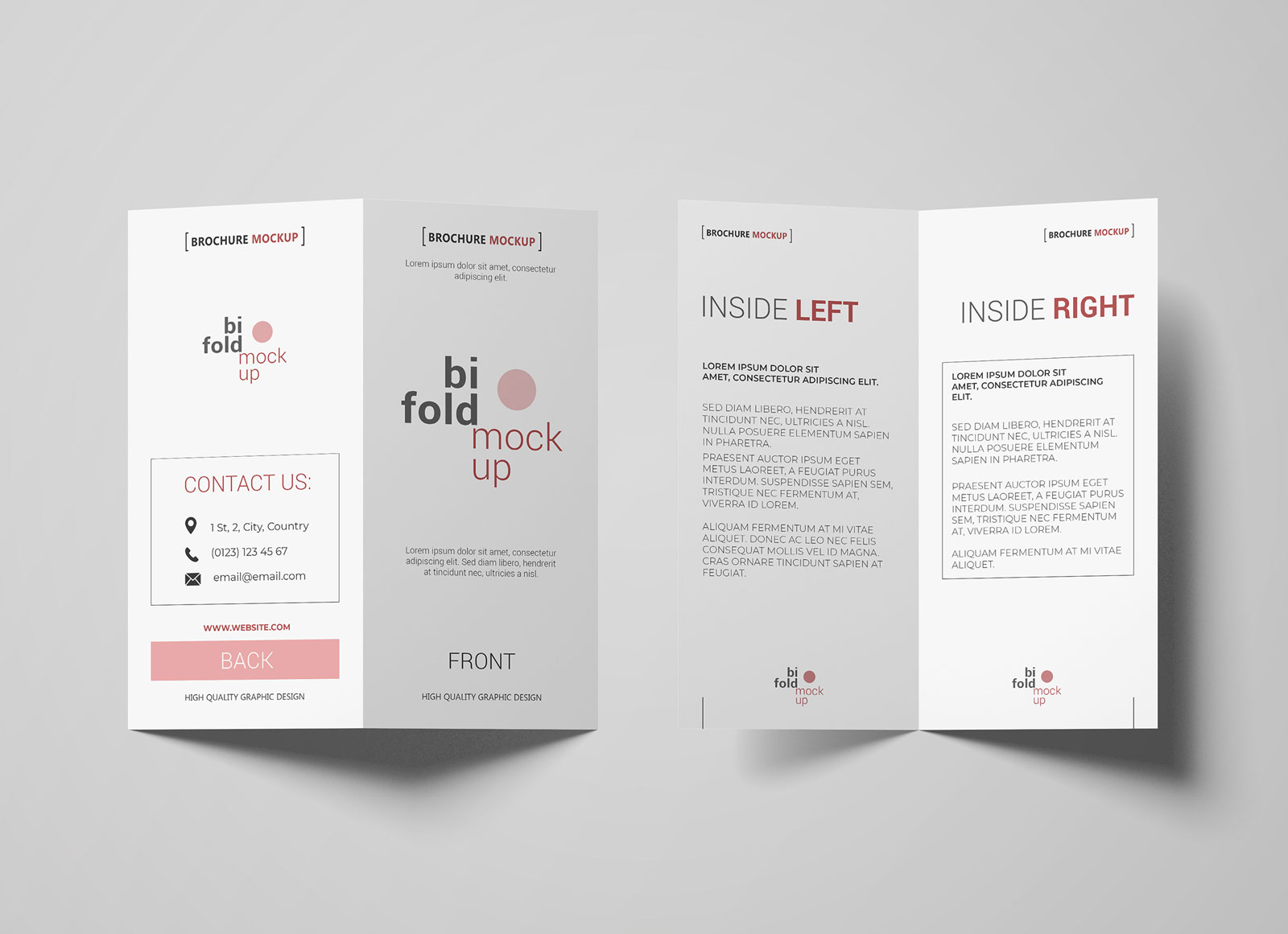 Download Free 2 Fold Brochure Mockup Psd Good Mockups