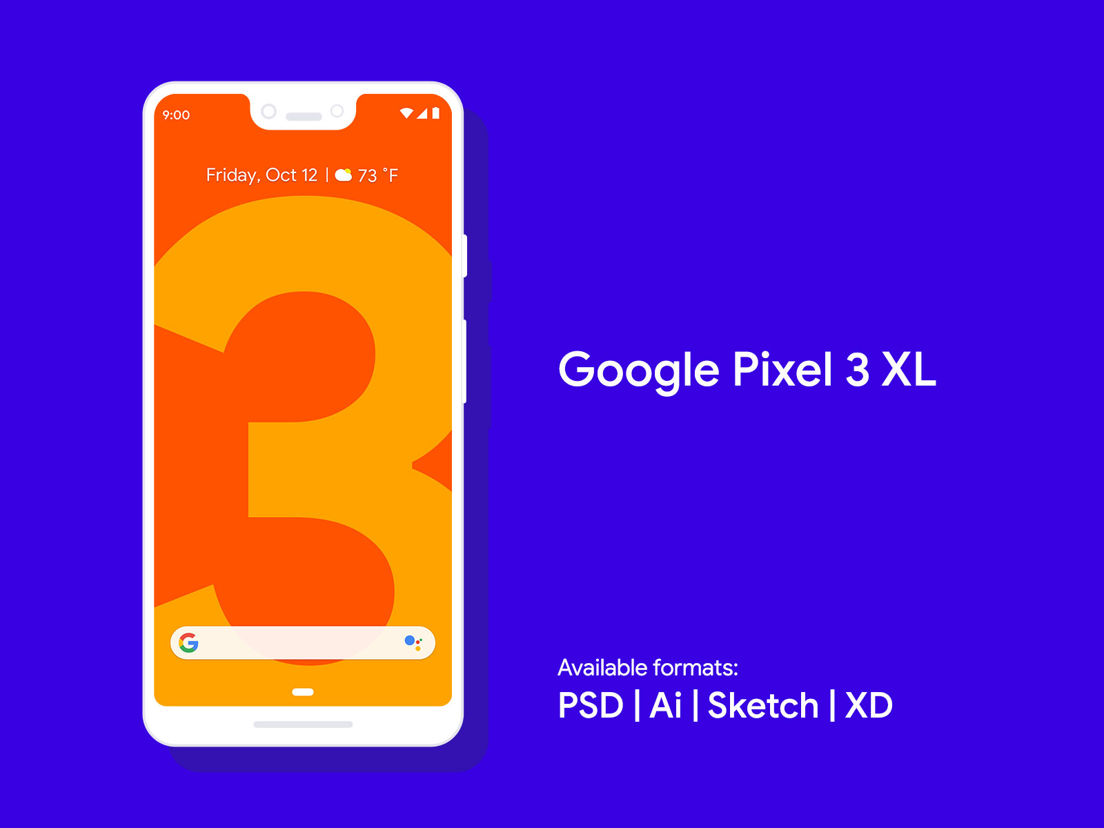 Download Free Google Pixel 3 & Pixel 3 XL Mockup PSD, Sketch, Ai, XD & EPS Formats - Good Mockups