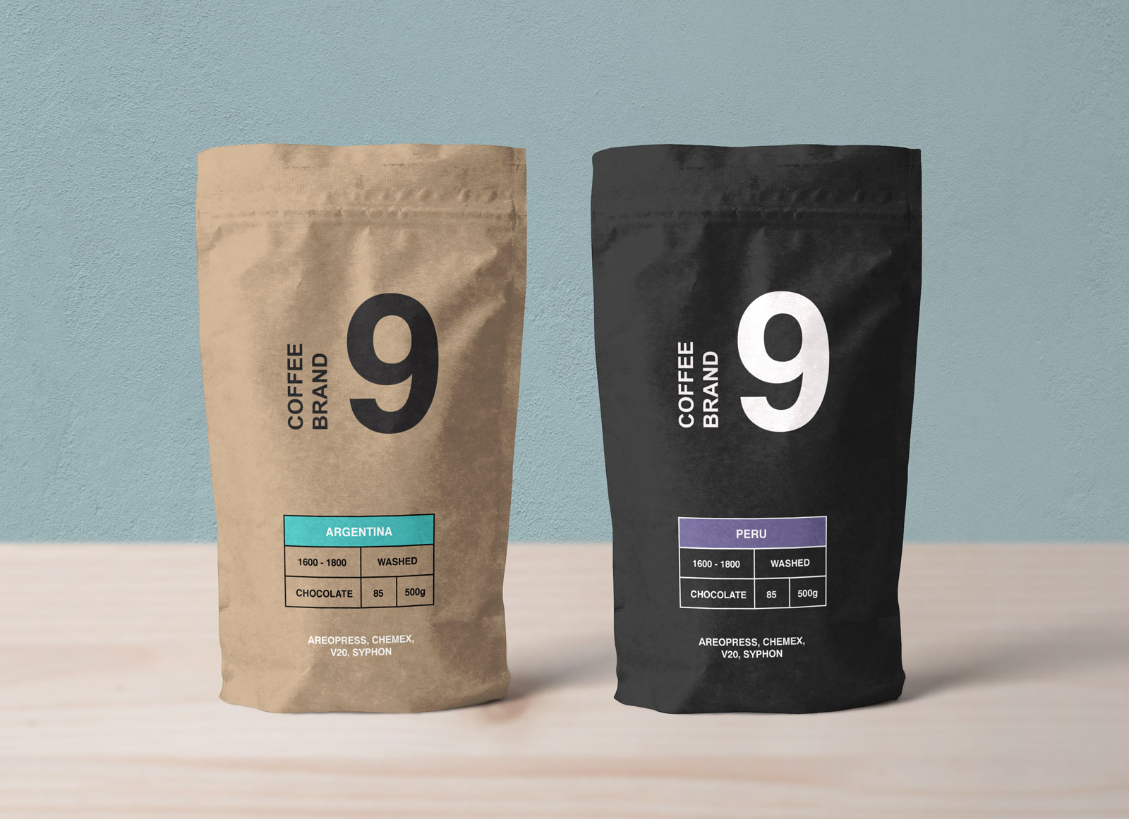 Free Kraft Paper Coffee Standing Pouch Packaging Mockup ...