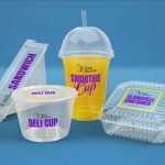 Free-Transparent-Sandwich-Box,-Clamshell-Container,-Deli-&-Smoothie-Cup-Packaging-Mockup-PSD
