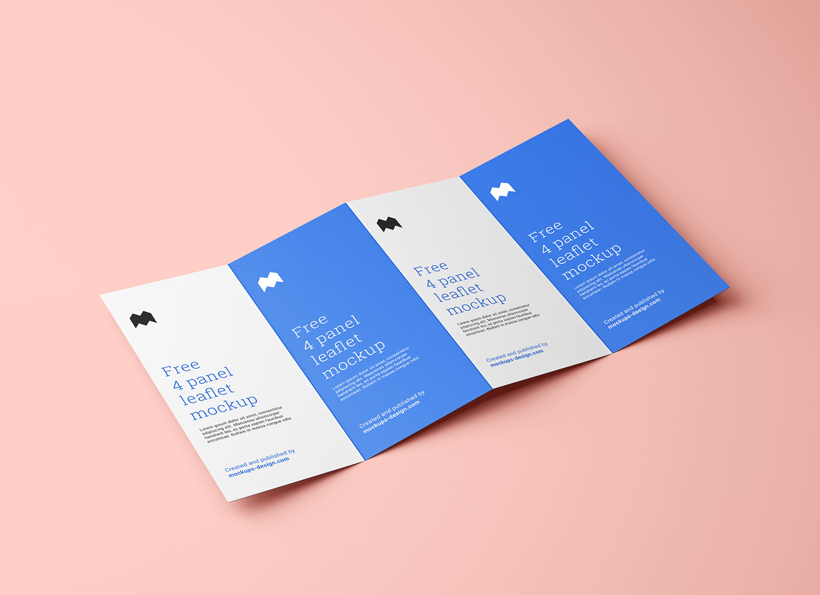 Free 4-Panel Accordion Fold Brochure Mockup PSD Set - Good Mockups