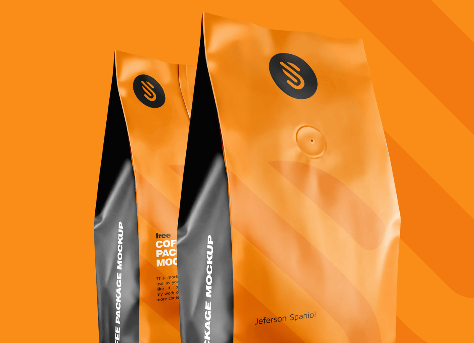 Download Free Aluminium Coffee Standing Pouch Packaging Mockup PSD - Good Mockups